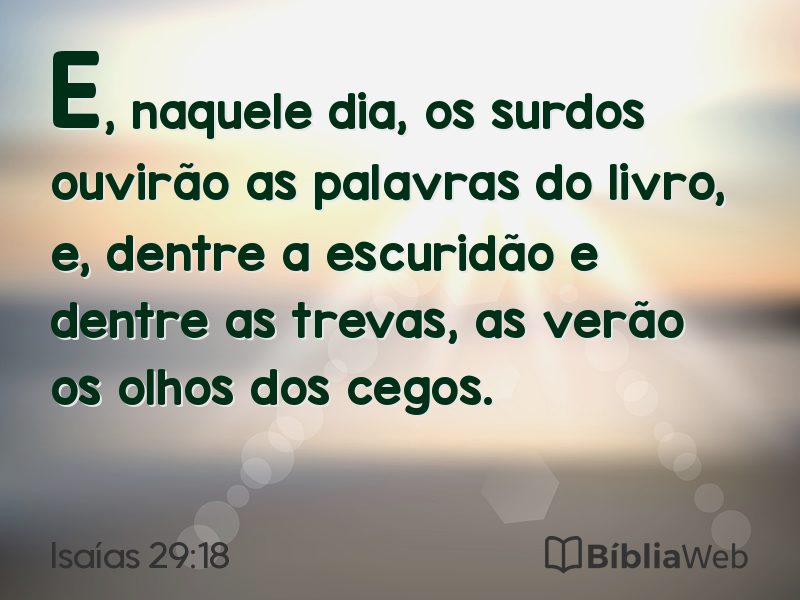 Isaías 29:18 em imagem para compartilhar