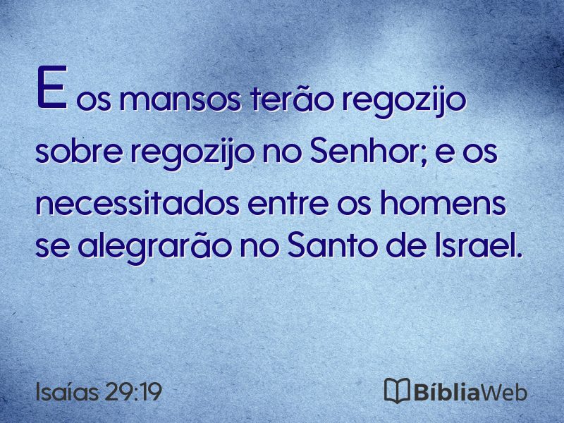 Isaías 29:19 em imagem para compartilhar