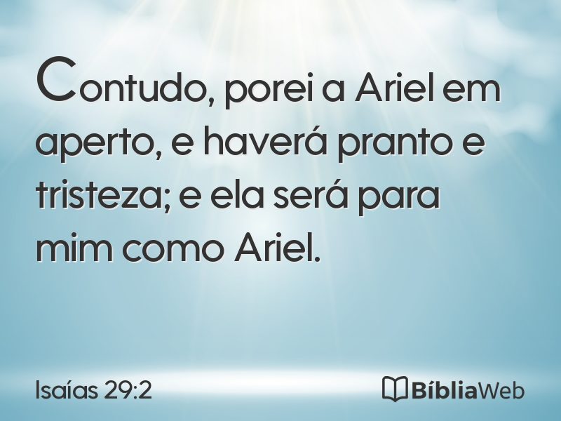 Isaías 29:2 em imagem para compartilhar
