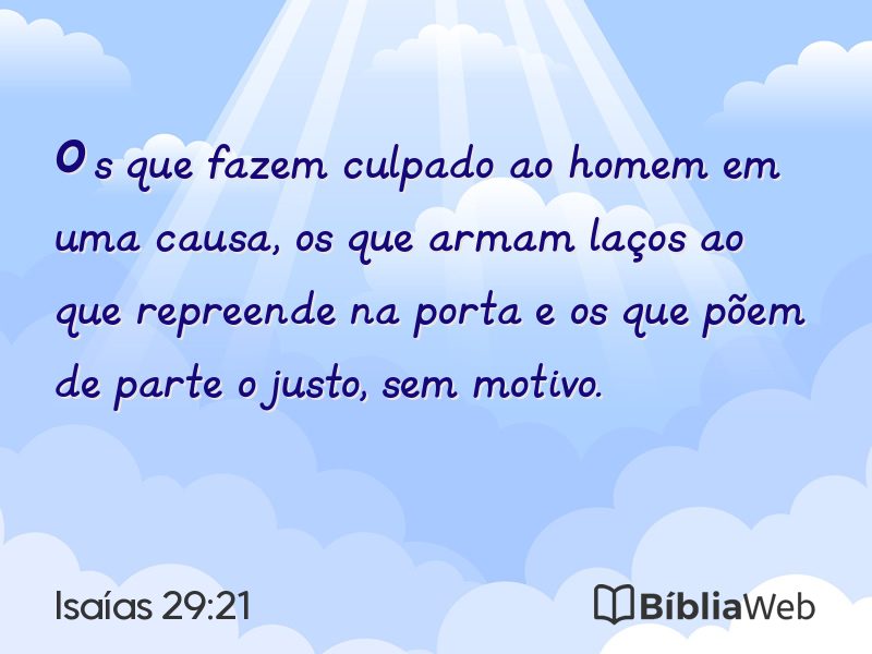 Isaías 29:21 em imagem para compartilhar