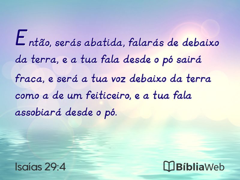 Isaías 29:4 em imagem para compartilhar