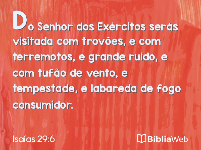 Isaías 29:6 em imagem para compartilhar