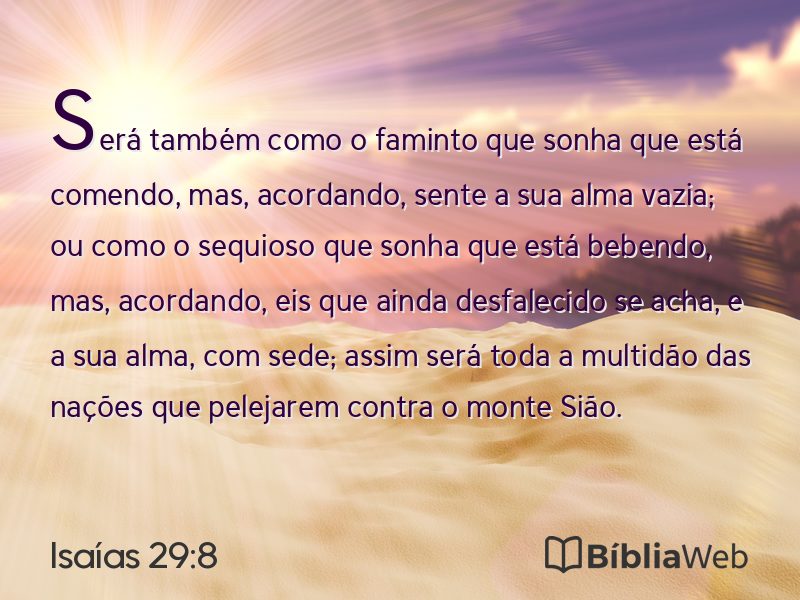 Isaías 29:8 em imagem para compartilhar