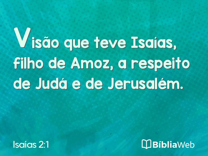 Isaías 2:1 em imagem para compartilhar