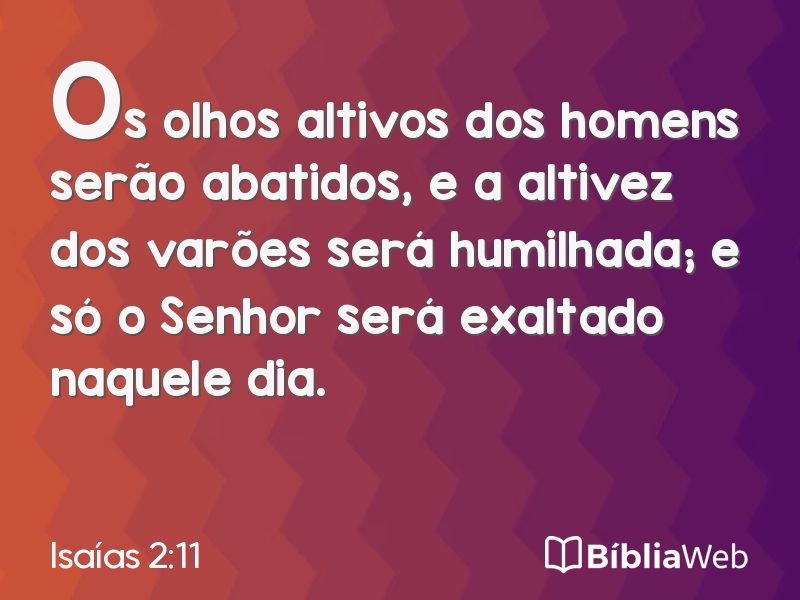 Isaías 2:11 em imagem para compartilhar