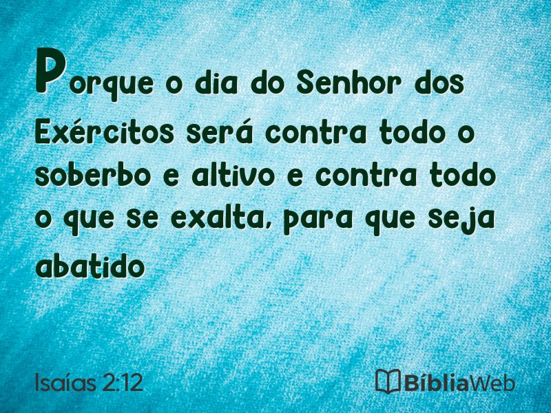 Isaías 2:12 em imagem para compartilhar