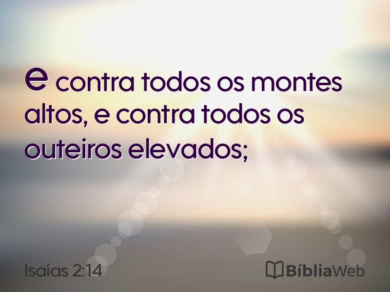 Isaías 2:14 em imagem para compartilhar