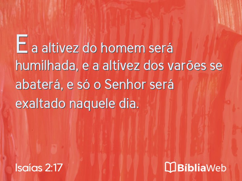 Isaías 2:17 em imagem para compartilhar