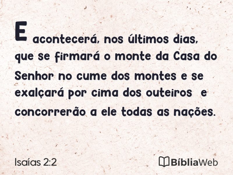Isaías 2:2 em imagem para compartilhar