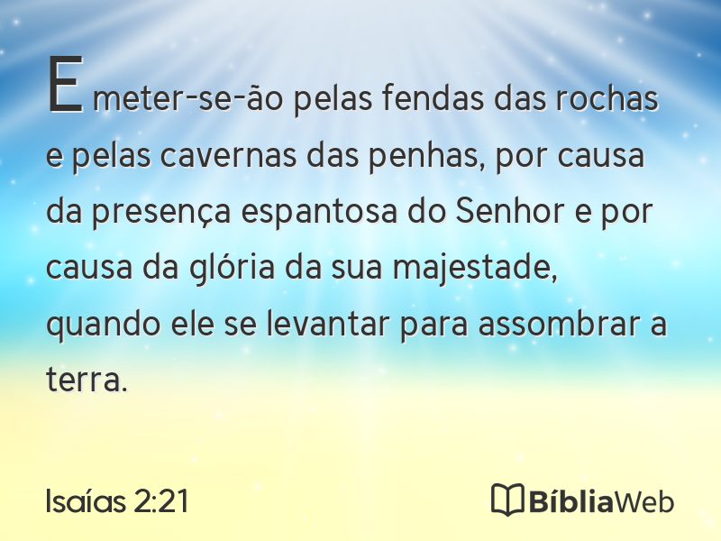 Isaías 2:21 em imagem para compartilhar