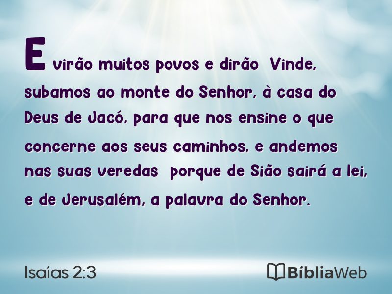Isaías 2:3 em imagem para compartilhar