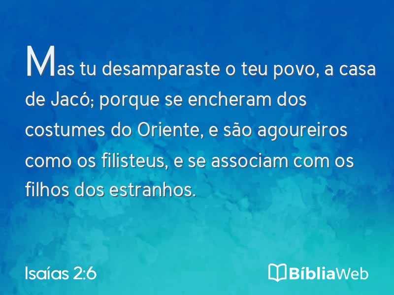 Isaías 2:6 em imagem para compartilhar