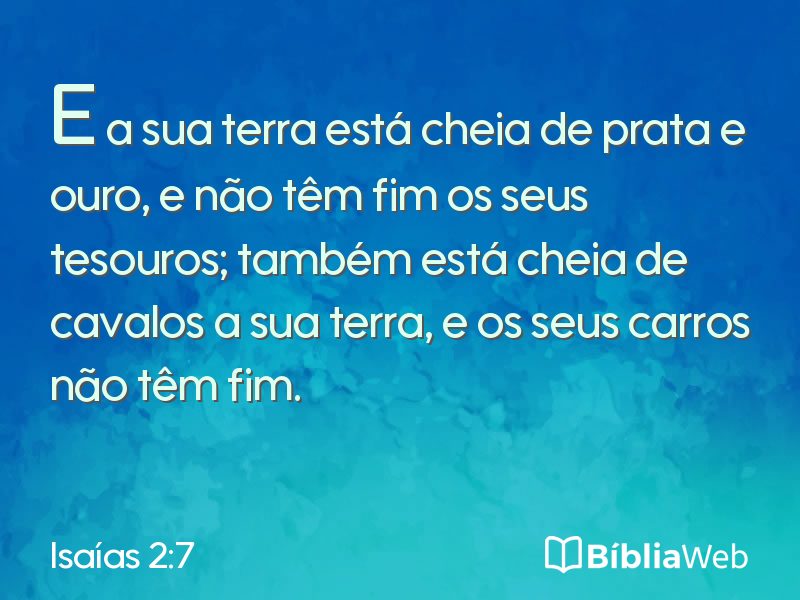 Isaías 2:7 em imagem para compartilhar
