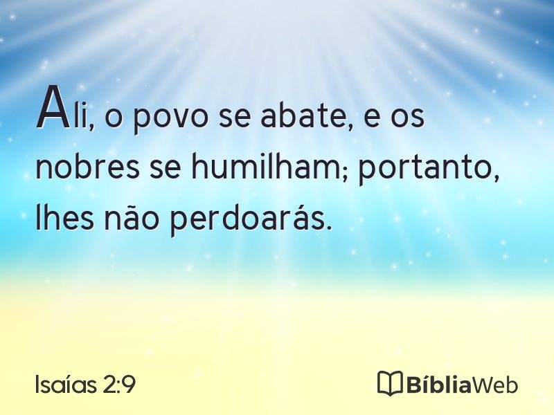 Isaías 2:9 em imagem para compartilhar
