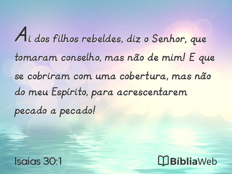 Isaías 30:1 em imagem para compartilhar