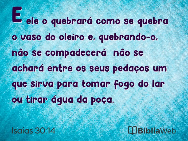 Isaías 30:14 em imagem para compartilhar