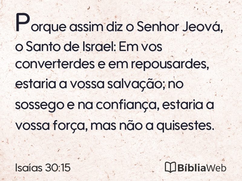 Isaías 30:15 em imagem para compartilhar