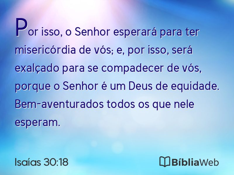 Isaías 30:18 em imagem para compartilhar