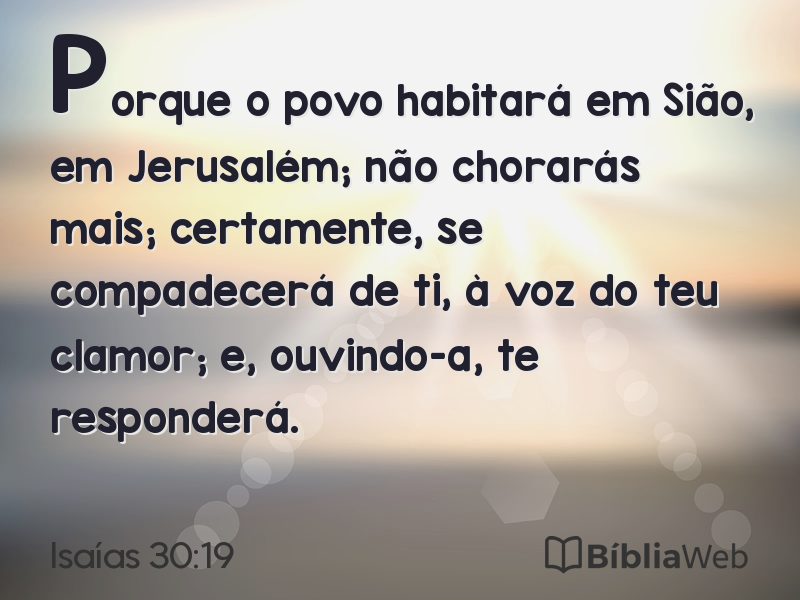 Isaías 30:19 em imagem para compartilhar