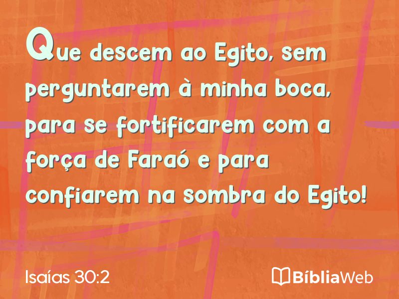 Isaías 30:2 em imagem para compartilhar