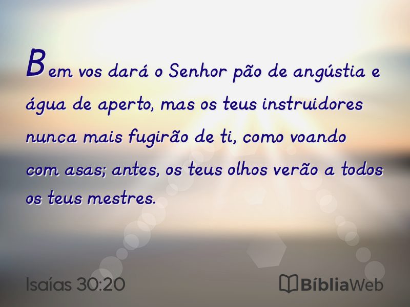 Isaías 30:20 em imagem para compartilhar