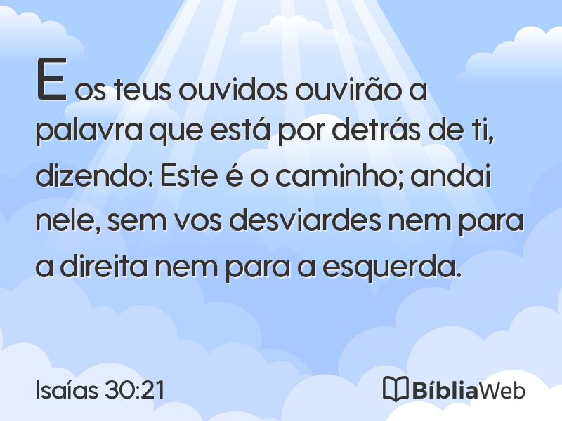 Isaías 30:21 em imagem para compartilhar