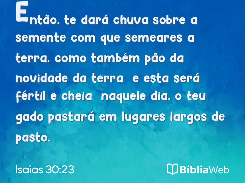Isaías 30:23 em imagem para compartilhar