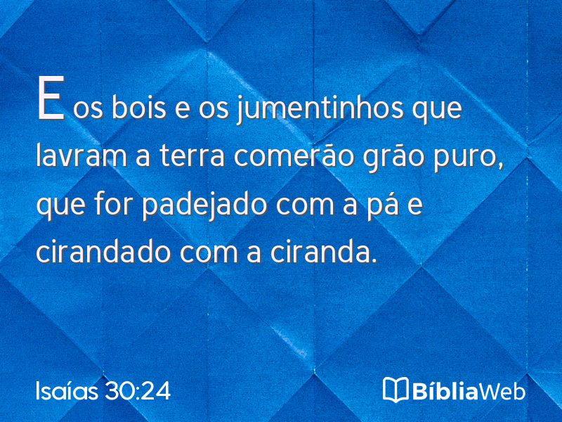 Isaías 30:24 em imagem para compartilhar