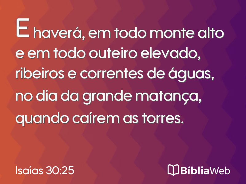 Isaías 30:25 em imagem para compartilhar
