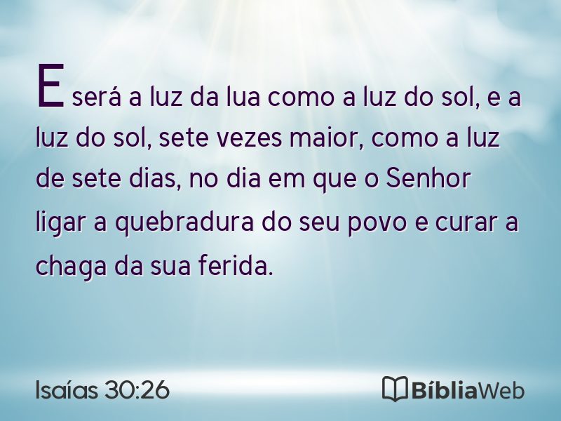 Isaías 30:26 em imagem para compartilhar