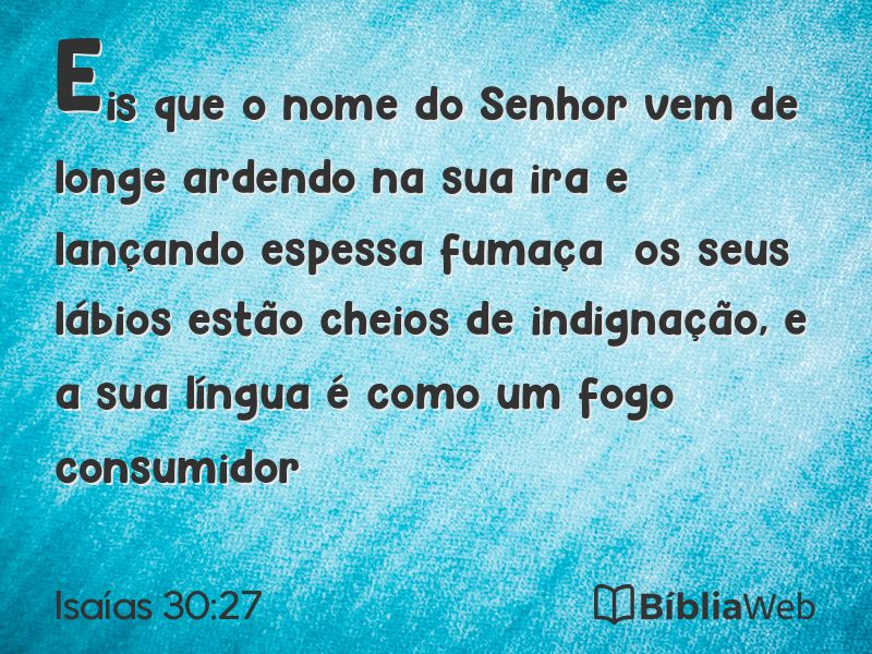 Isaías 30:27 em imagem para compartilhar