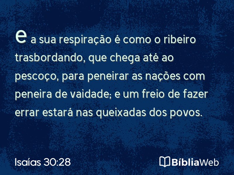 Isaías 30:28 em imagem para compartilhar
