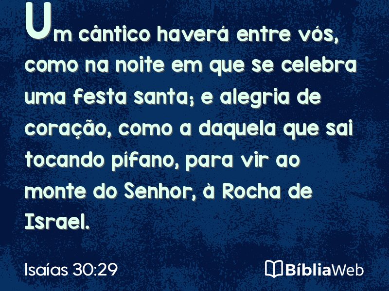 Isaías 30:29 em imagem para compartilhar