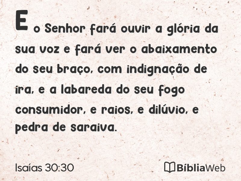 Isaías 30:30 em imagem para compartilhar