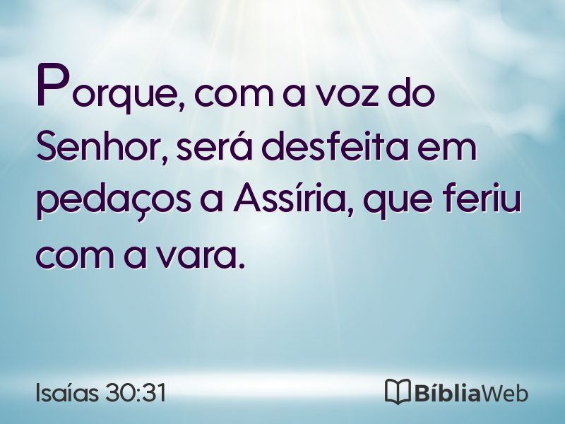 Isaías 30:31 em imagem para compartilhar