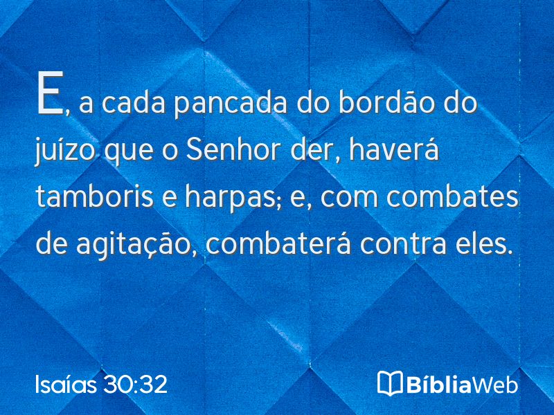 Isaías 30:32 em imagem para compartilhar