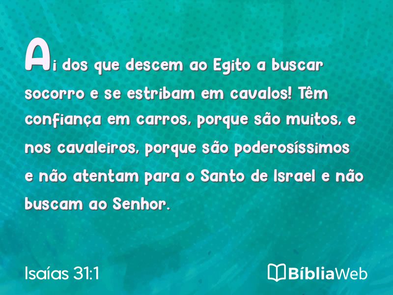 Isaías 31:1 em imagem para compartilhar