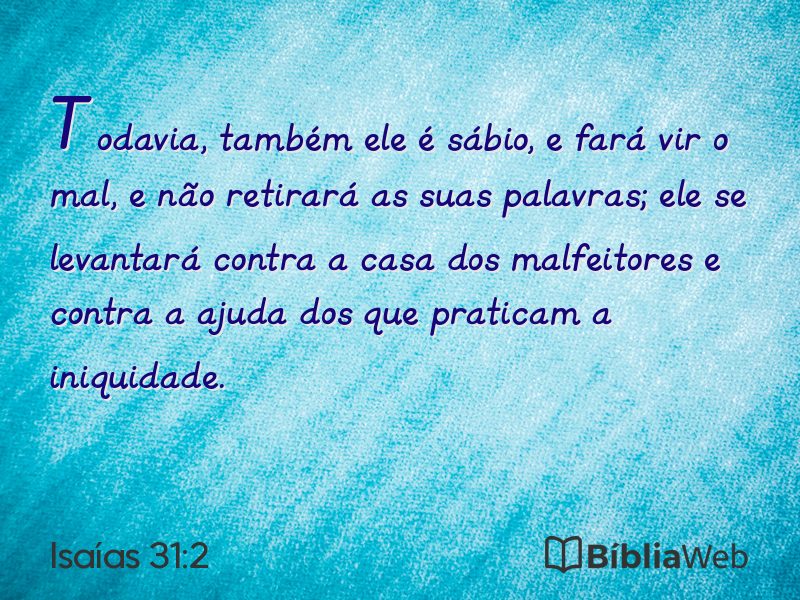 Isaías 31:2 em imagem para compartilhar