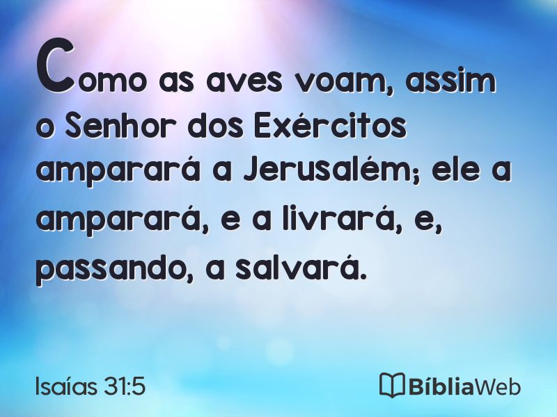 Isaías 31:5 em imagem para compartilhar