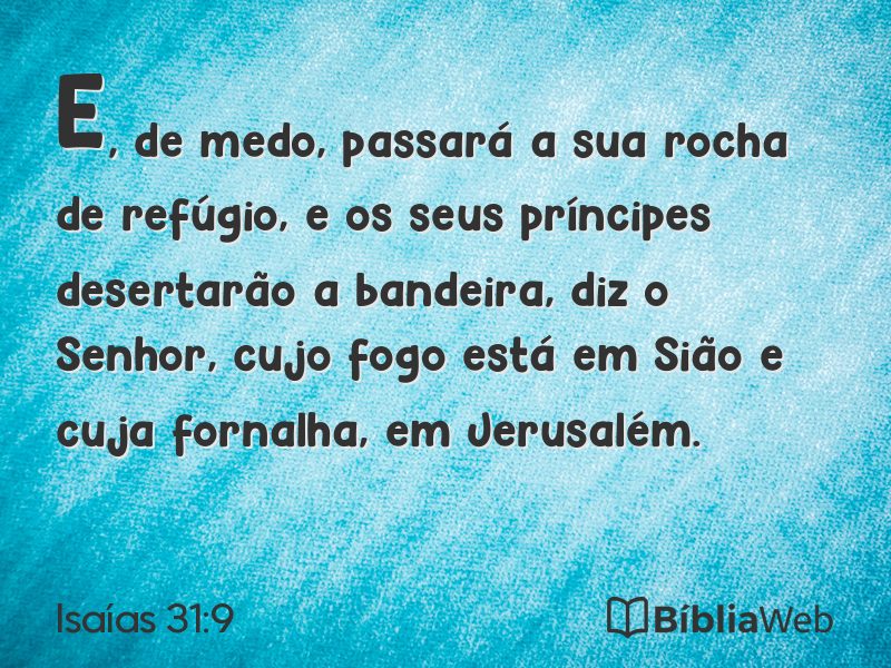 Isaías 31:9 em imagem para compartilhar