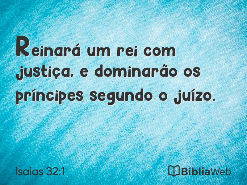 Isaías 32:1 em imagem para compartilhar