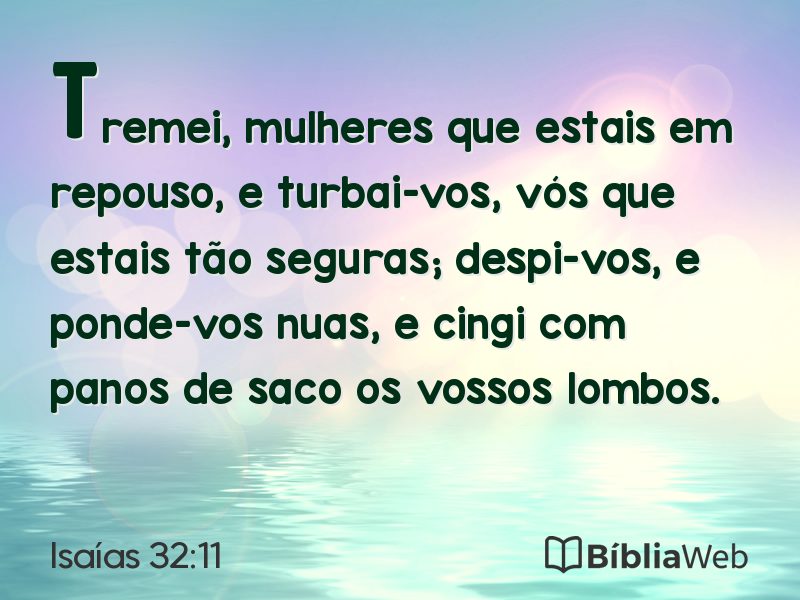Isaías 32:11 em imagem para compartilhar