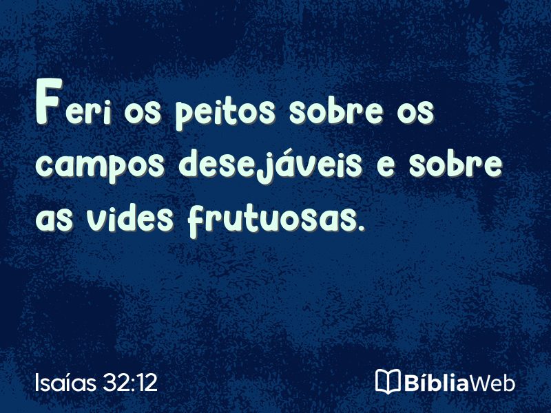 Isaías 32:12 em imagem para compartilhar