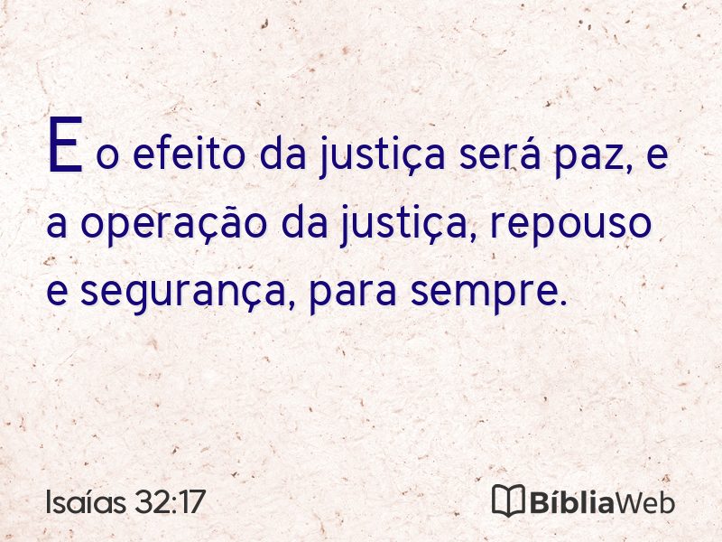 Isaías 32:17 em imagem para compartilhar