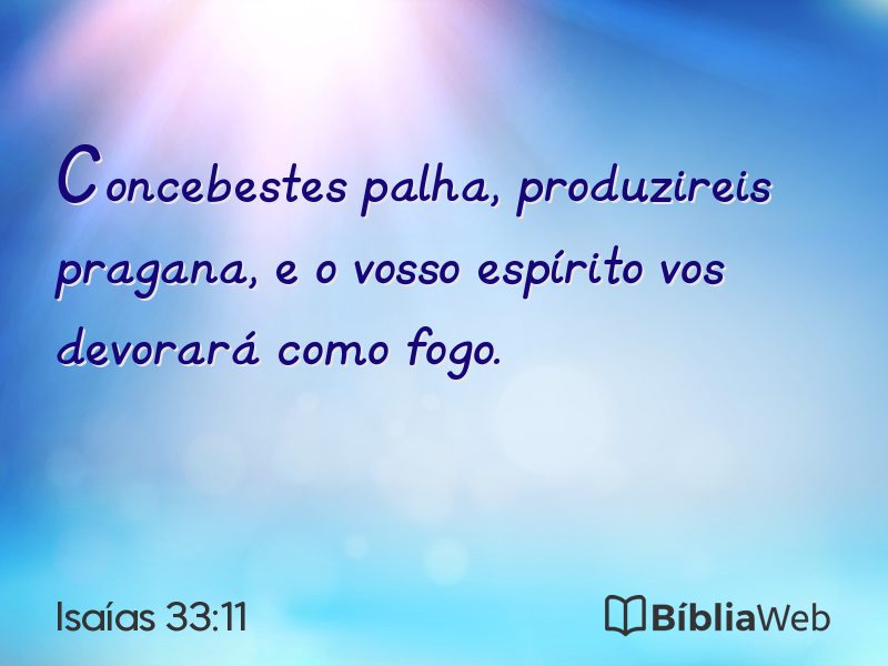 Isaías 33:11 em imagem para compartilhar