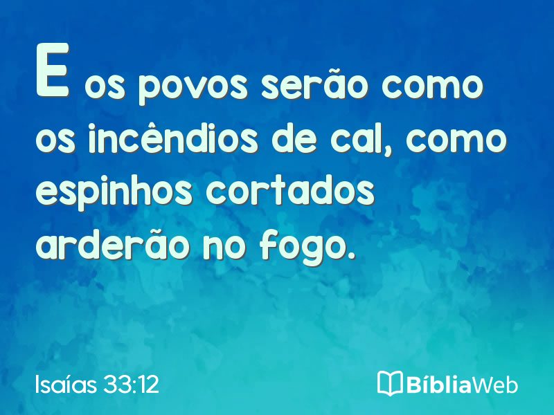 Isaías 33:12 em imagem para compartilhar