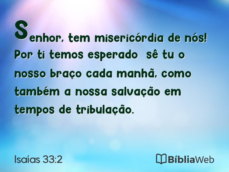 Isaías 33:2 em imagem para compartilhar