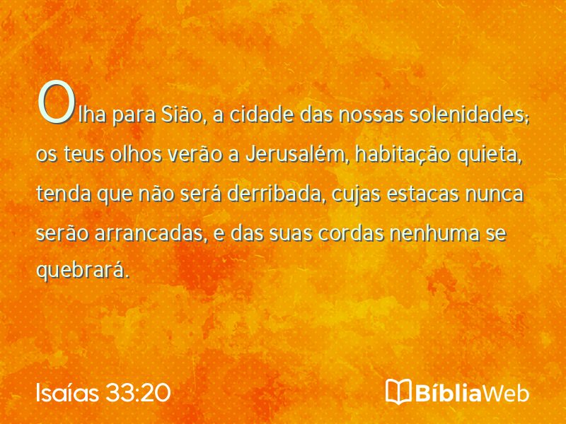 Isaías 33:20 em imagem para compartilhar