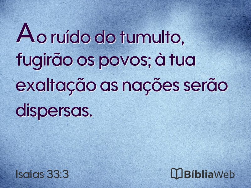 Isaías 33:3 em imagem para compartilhar