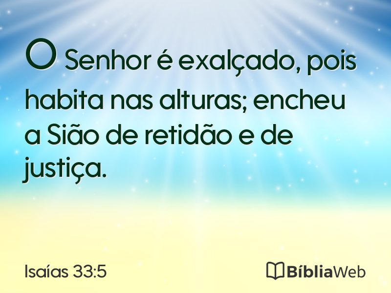 Isaías 33:5 em imagem para compartilhar